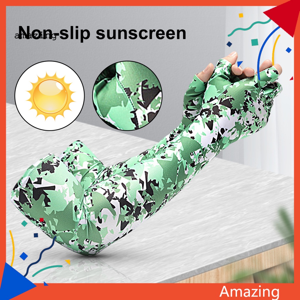 1 Cặp Găng Tay Dài In Họa Tiết Dùng Đạp Xe Ngoài Trời