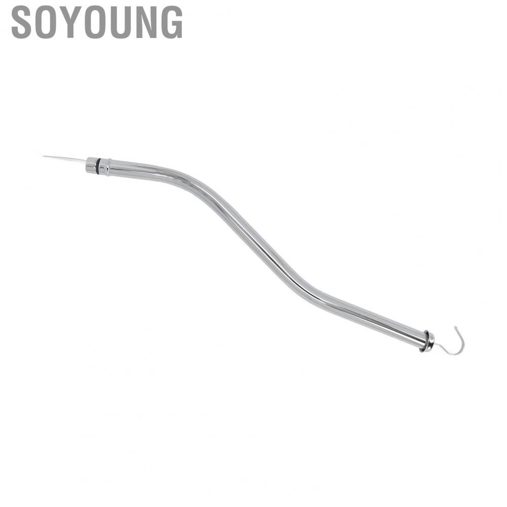 Soyoung Transmission Dipstick Tube Reliable 18‑3/4 Inch Stainless Steel Engine Oil Dipstick Tube Accurate Rustproof High Hardness