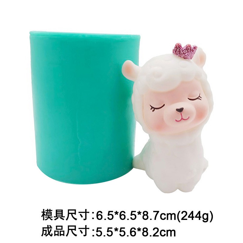 Khuôn Silicone Làm Bánh Hình Lạc Đà Alpaca 3D