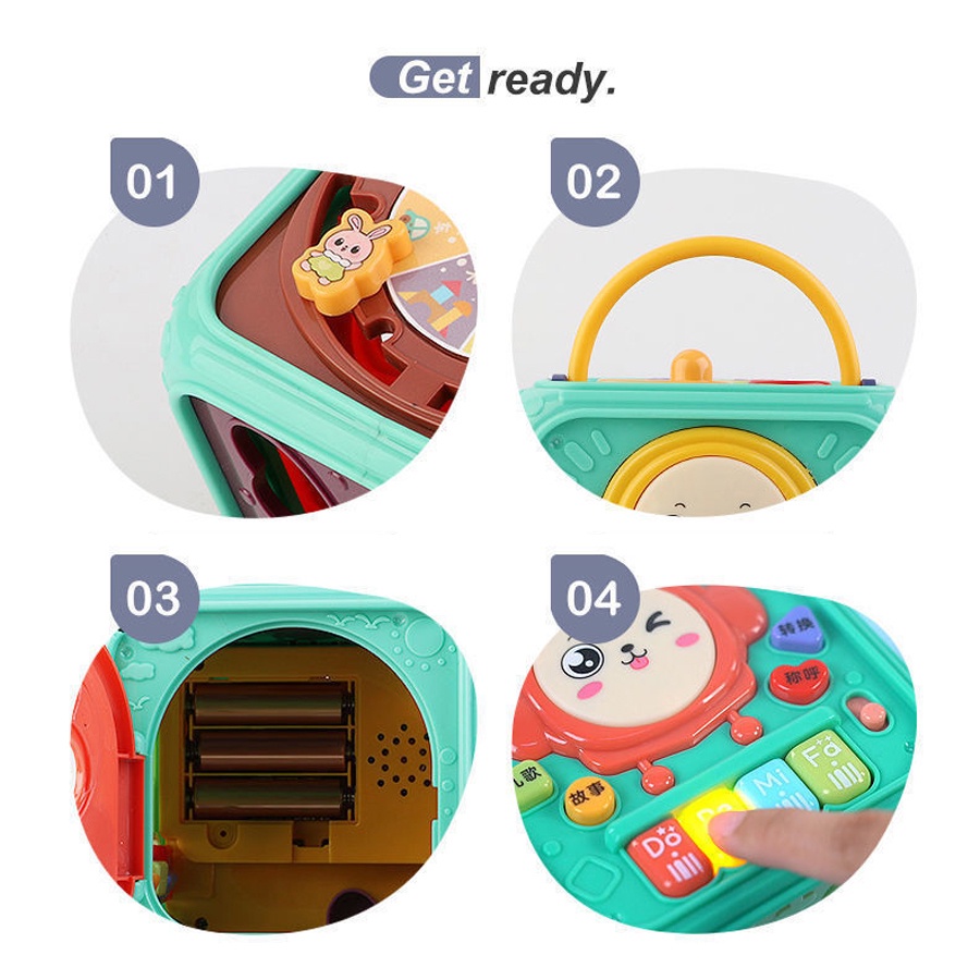 6 IN 1 ACTIVITY MUSICAL TOYS CUBE KIDS LEARNING TOYS BABY DRUMMING ALAT MUSICAL CUBE EARLY EDUCATION TOY