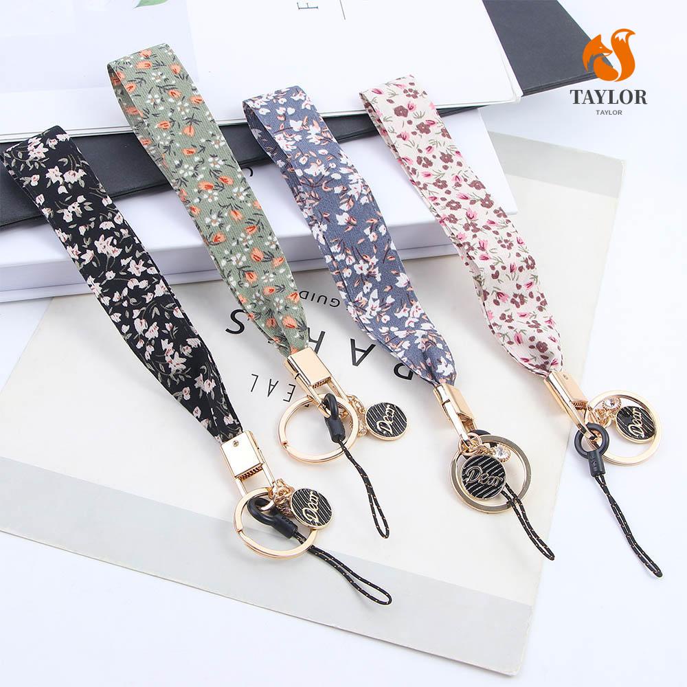 Dây Đeo Điện Thoại / Chìa Khóa / Thẻ ID Chống Thất Lạc In Họa Tiết Hoa Xinh Xắn Tiện Dụng TAYLOR1