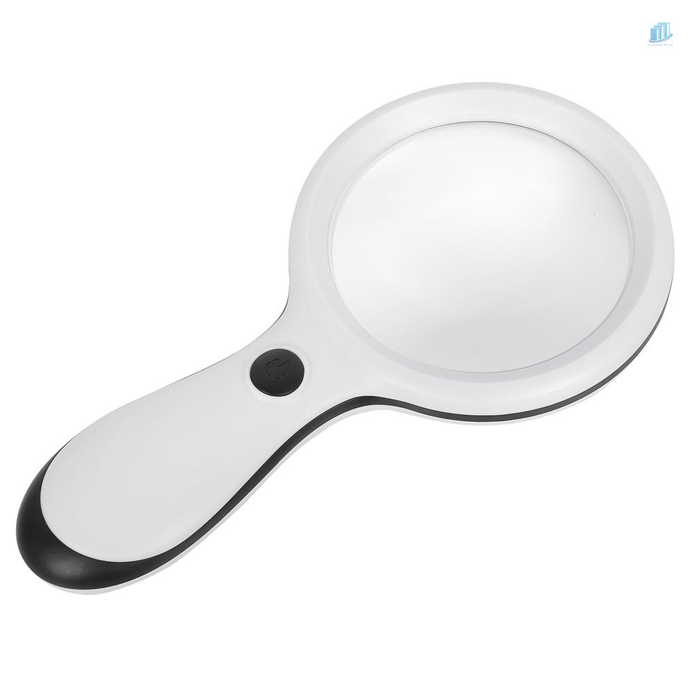 Kính Lúp Cầm Tay 10X Đường Kính Lớn 88mm Có Đèn LED Ấm Áp