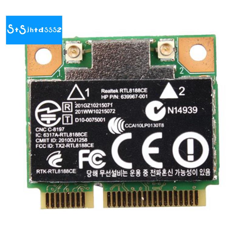 Card Mạng WiFi PCI-E Mini 150Mbps Cho HP Realtek RTL8188CE 802.11 B / G / N 640926-001 639967-001