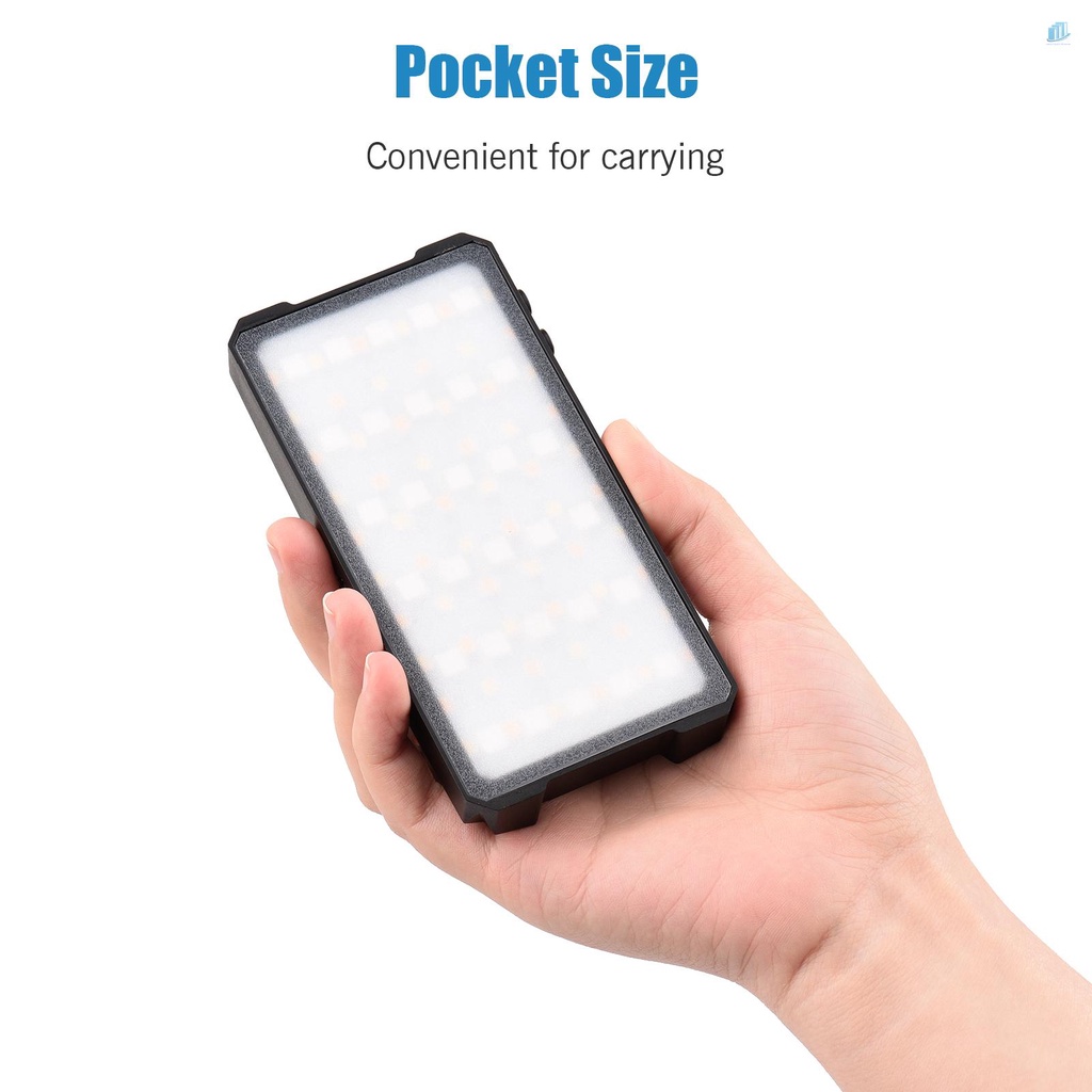 Bộ Đèn LED Chụp Ảnh Chuyên Nghiệp Andoer MFL-02 5W RGB 90 Bóng Hai Màu Nhiệt Độ 3000K-6500K CRI 95