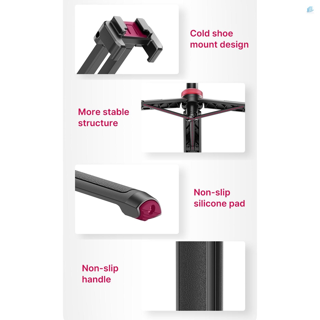 Gậy Tự Sướng Ulanzi Mini Mở Rộng Linh Hoạt 360 Độ° Kẹp Gắn Bóng Xoay Tháo Lắp Nhanh Tiện Dụng Vòng Bi Chịu Lực 1.5kg Cho Smartpho 1.5kg