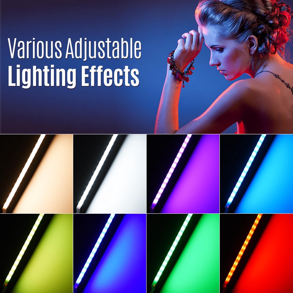 ANDOER Smartwatchinone Đèn LED RGB 3000K-5700K CRI95 Cầm Tay Có Thể Điều Chỉnh Độ Sáng Kèm Cáp Sạc USB