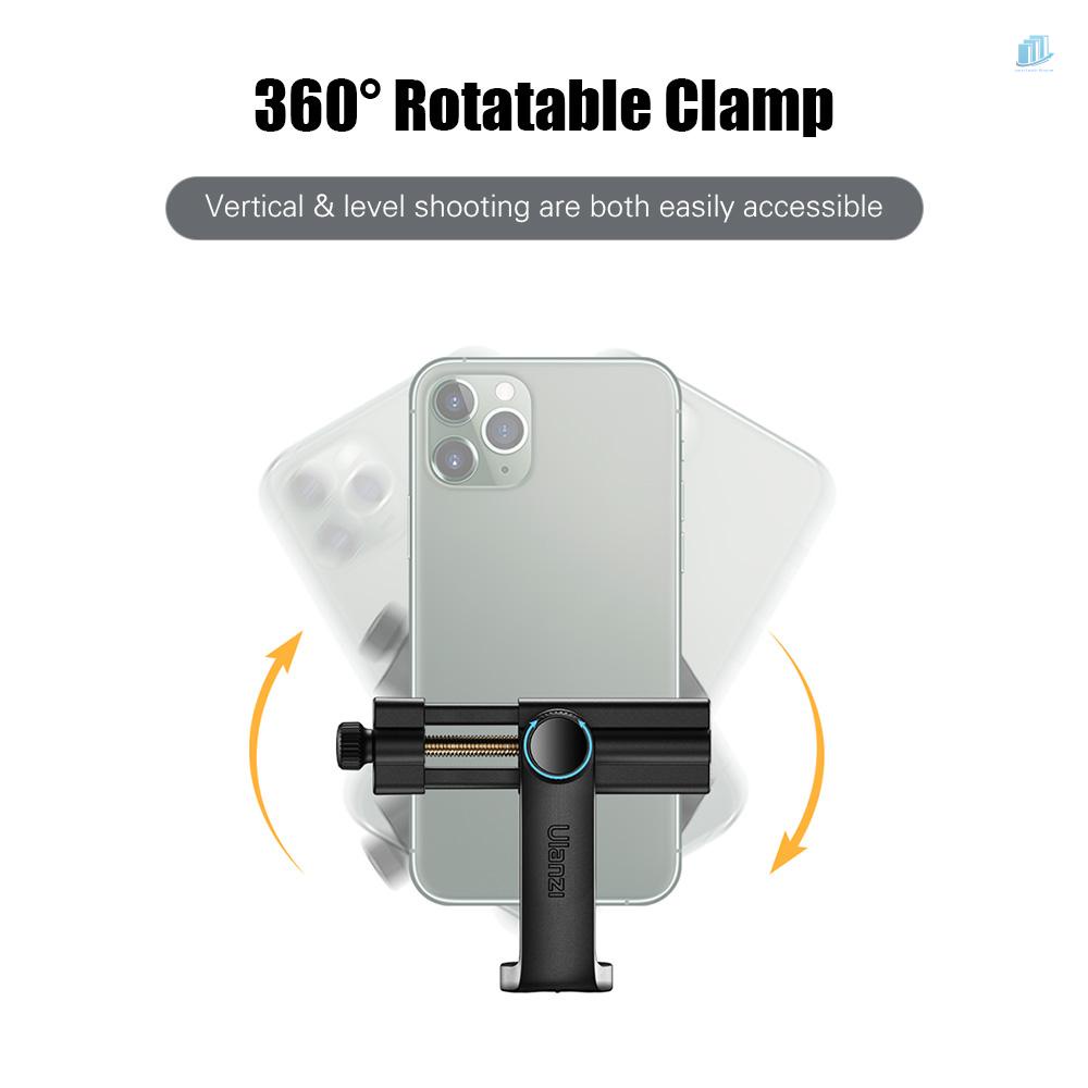 Giá Đỡ Kẹp Điện Thoại 360 Độ Ulanzi ST-17 Cho Smartphonewatchinone Ulanzi ST-17° Giá Đỡ Máy Ảnh Có Thể Xoay Ngang Kèm Giày Lạnh Và Giày Thông Dụng 1 / 4