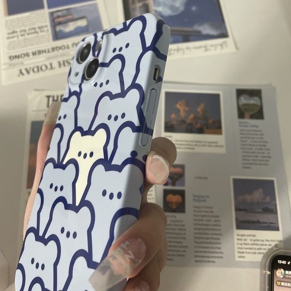 Ốp Điện Thoại In Hình Gấu Graffiti Hoạt Hình Dễ Thương Bảo Vệ Toàn Diện Cho Apple Iphone Promax 14 1213 11ins