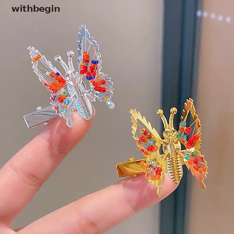 Kẹp Tóc Hình Bướm Rỗng Bằng Kim Loại Thời Trang Dành Cho Nữ