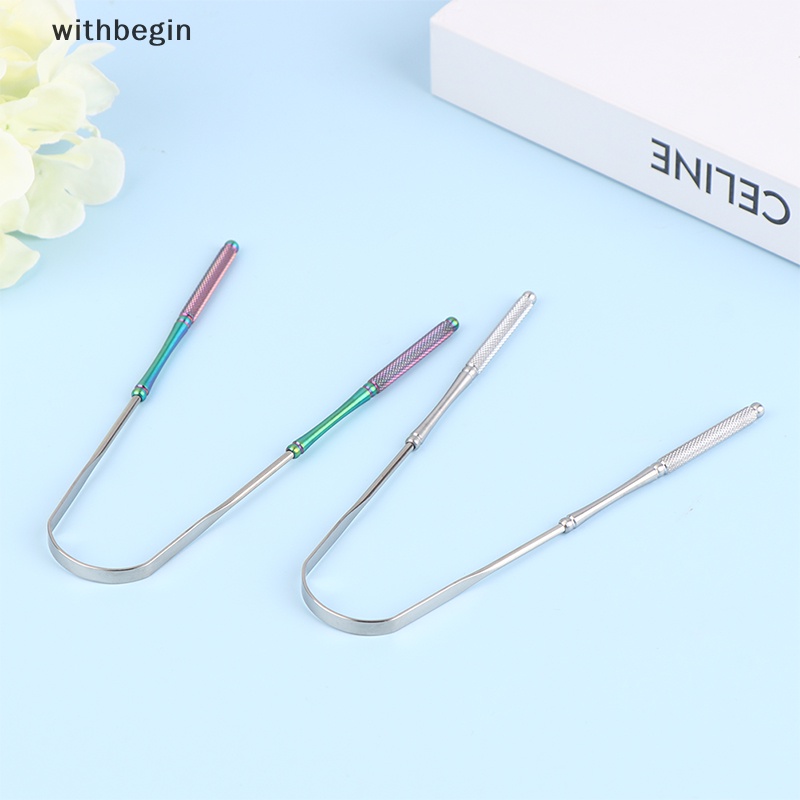 1 Dụng Cụ Nạo Lưỡi Bằng Thép Không Gỉ Thông Hơi Làm Sạch Răng Miệng