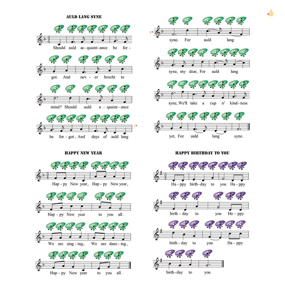 Nhạc Cụ Ocarina Alto Cầm Tay 6 Lỗ Bằng Gốm Có Dây Buộc Cho Người Mới Bắt Đầu