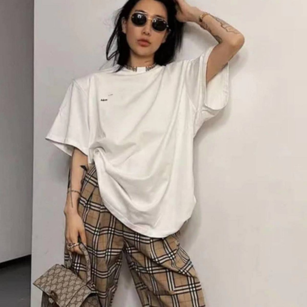 Burberry Spring and Autumn New High waist straight tube classic plaid wide leg pants loose retro men's and women's vertical mop casual pants trendy