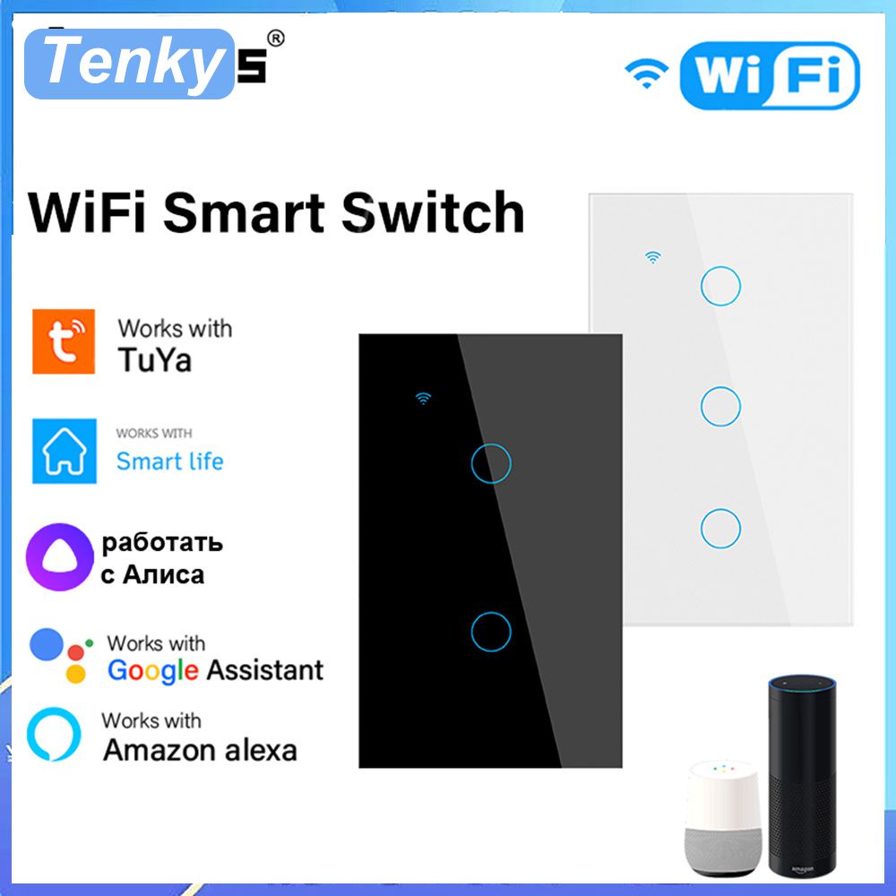 Công Tắc Đèn Tic Thông Minh Công Tắc Thông Minh Wifi Tuya Smartlife Alexa Google Home Điều Khiển Từ Xa Bằng Giọng Nói Không Dây