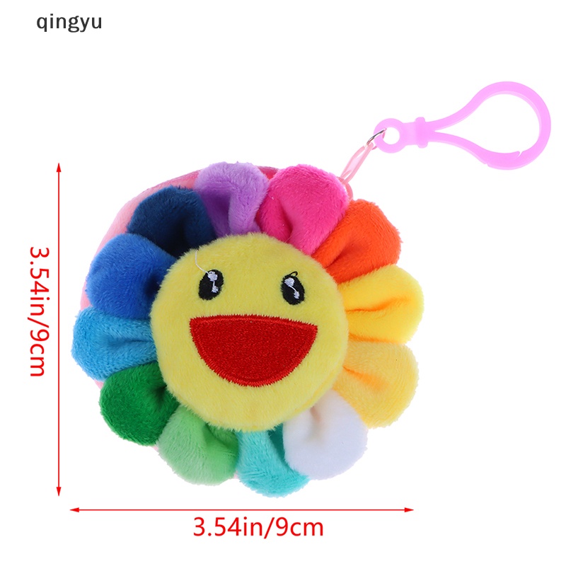 1 Móc Khóa Hình Hoa Hướng Dương Mặt Cười Nhồi Bông Nhiều Màu Sắc qingyu