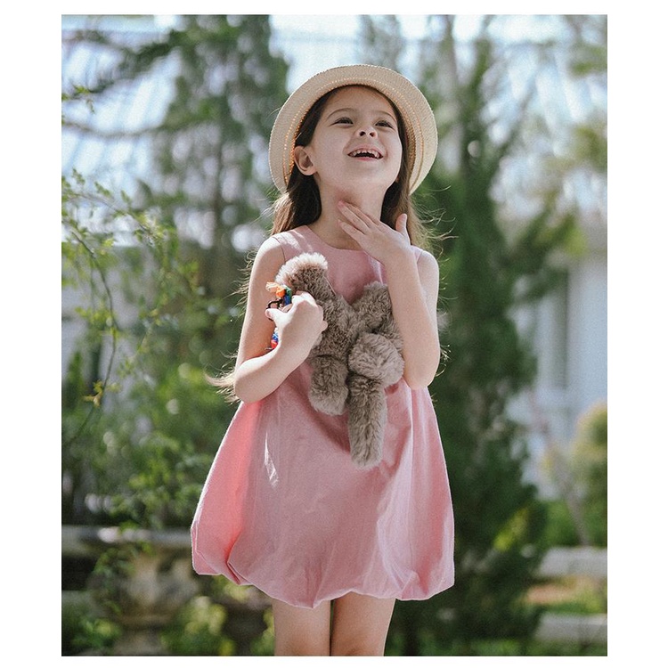 Đầm Công Chúa Sát Nách Dáng Ngắn Kiểu Hàn Quốc Dễ Thương Cho Bé Gái