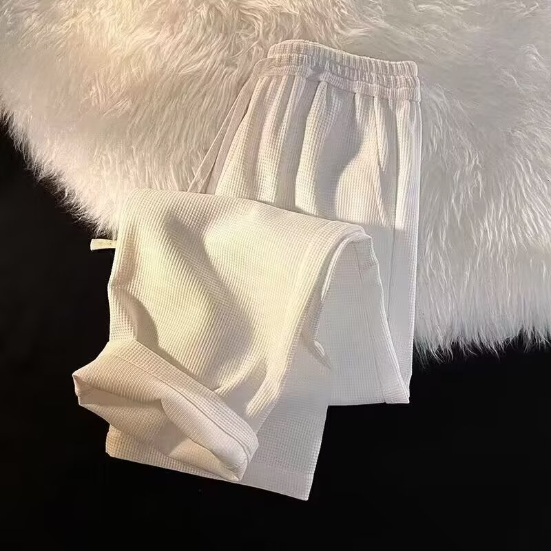 Quần Dài Dáng Suông Rộng Bằng Lụa Lạnh Thời Trang Xuân Thu Cho Nam Và Nữ