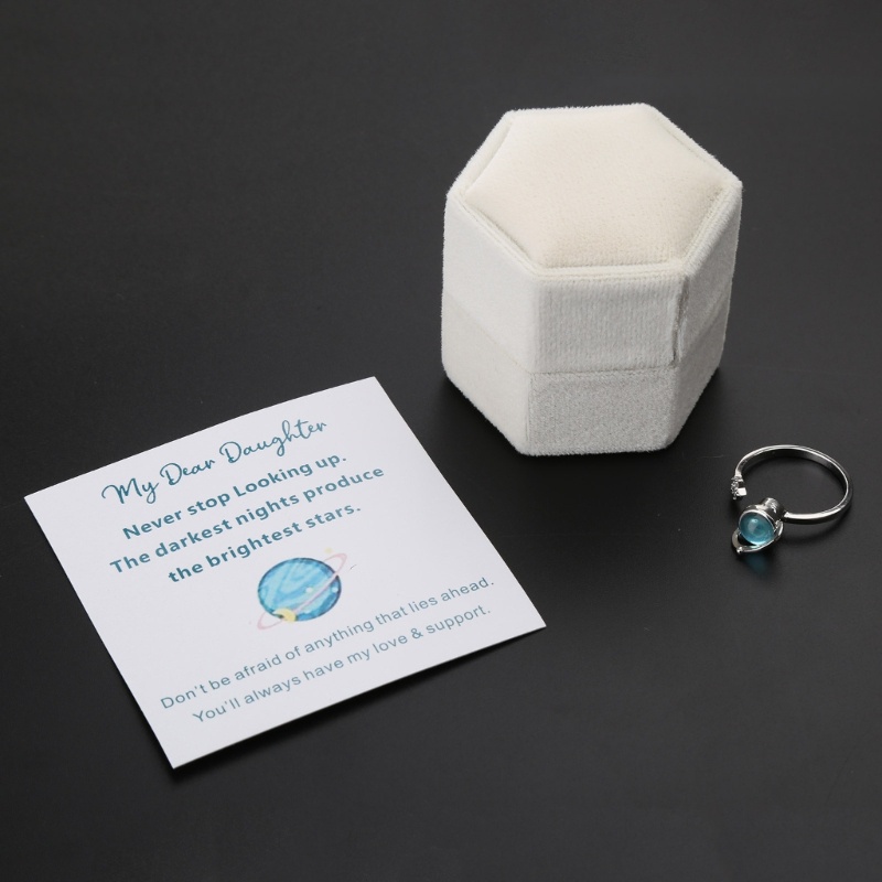 Nhẫn Thiết Kế Mở Hình Ngôi Sao Và Mặt Trăng Phong Cách Hàn Quốc