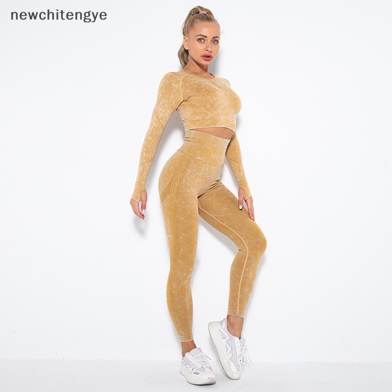 Nyy Mới Bộ Đồ Thể Thao yoga Dài Tay Không Đường May Giặt Được Hình Mặt Cười Nâng Hông Dễ Dàng
