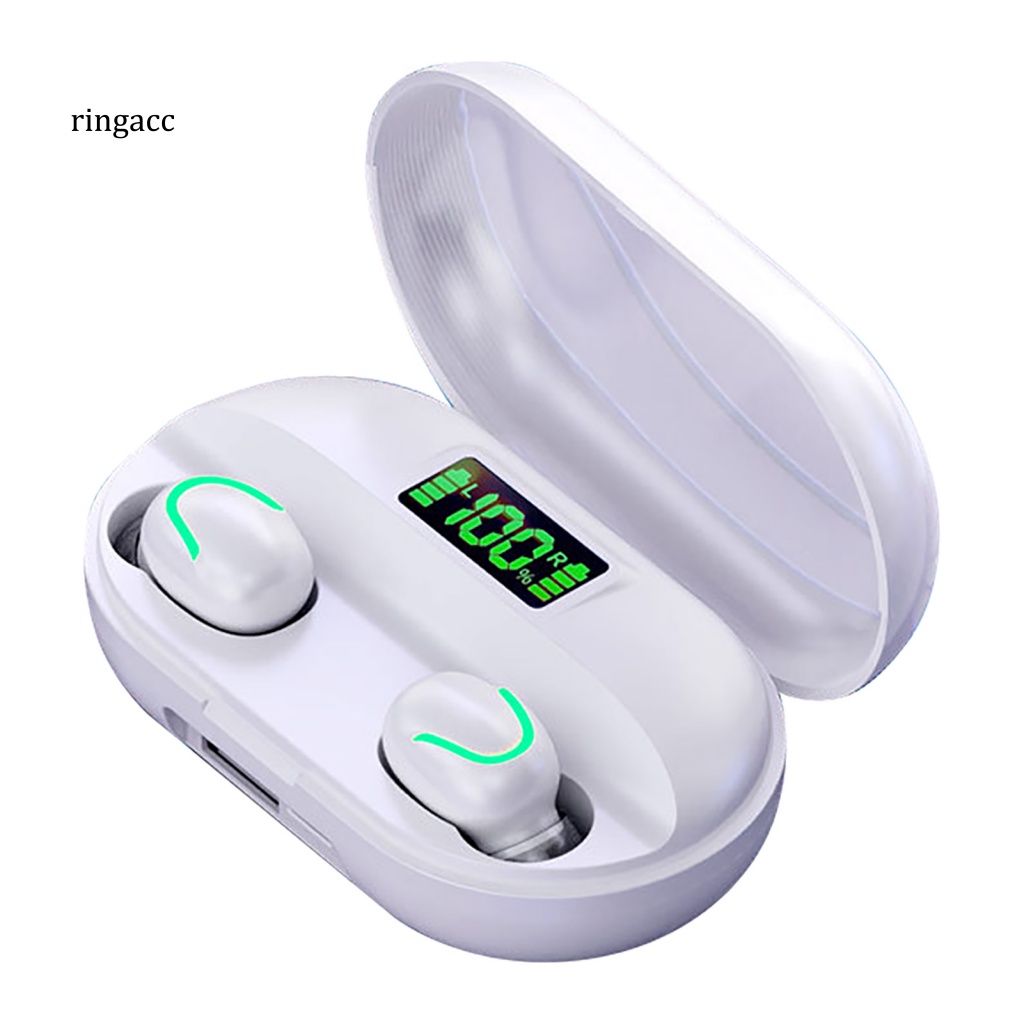 Tai Nghe Nhét Tai Bluetooth 5.0 Không Dây RGA T2 Âm Thanh Nổi Giảm Tiếng Ồn Có Đèn LED Chất Lượng Cao