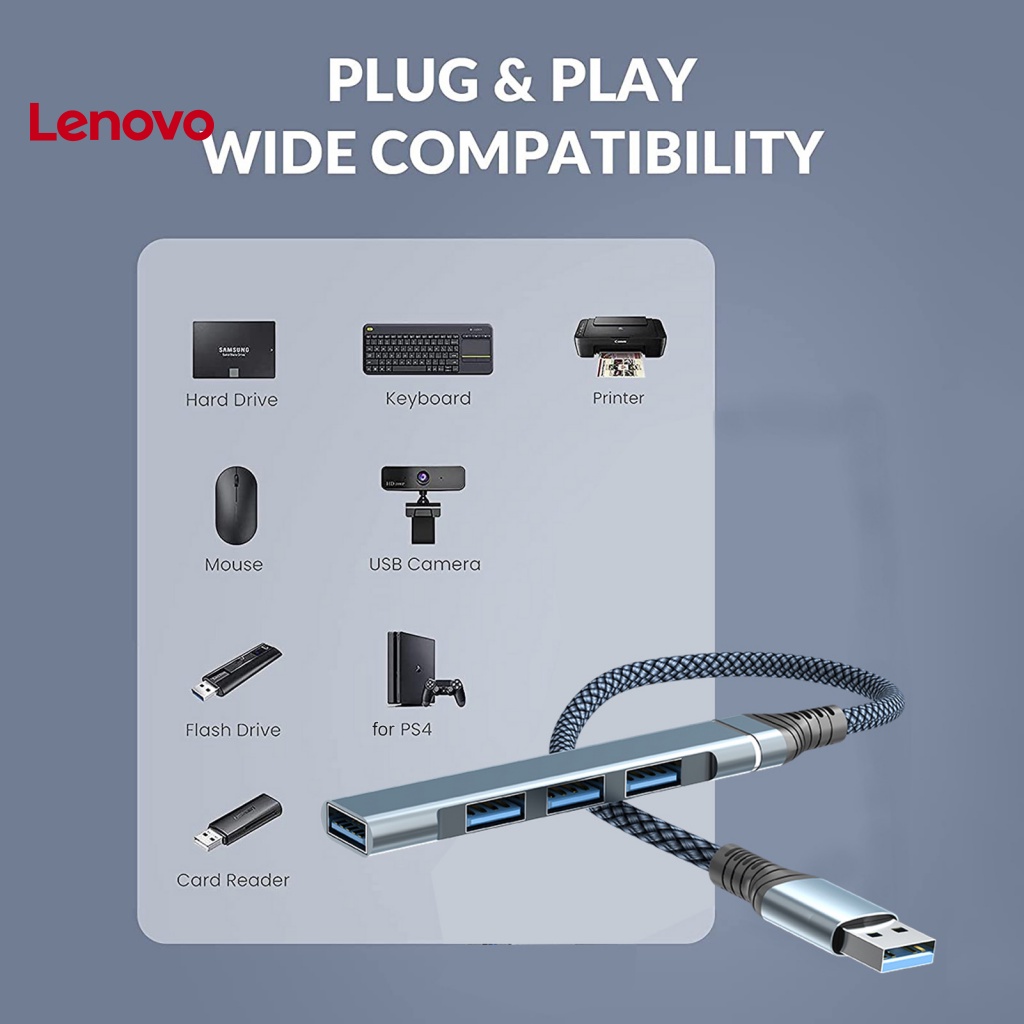 Bộ Hub Truyền Dữ Liệu Tốc Độ Cao 4 Trong 1 Bằng Hợp Kim Nhôm Siêu Mỏng Chống Nhiễu Cho Laptop / Máy Tính