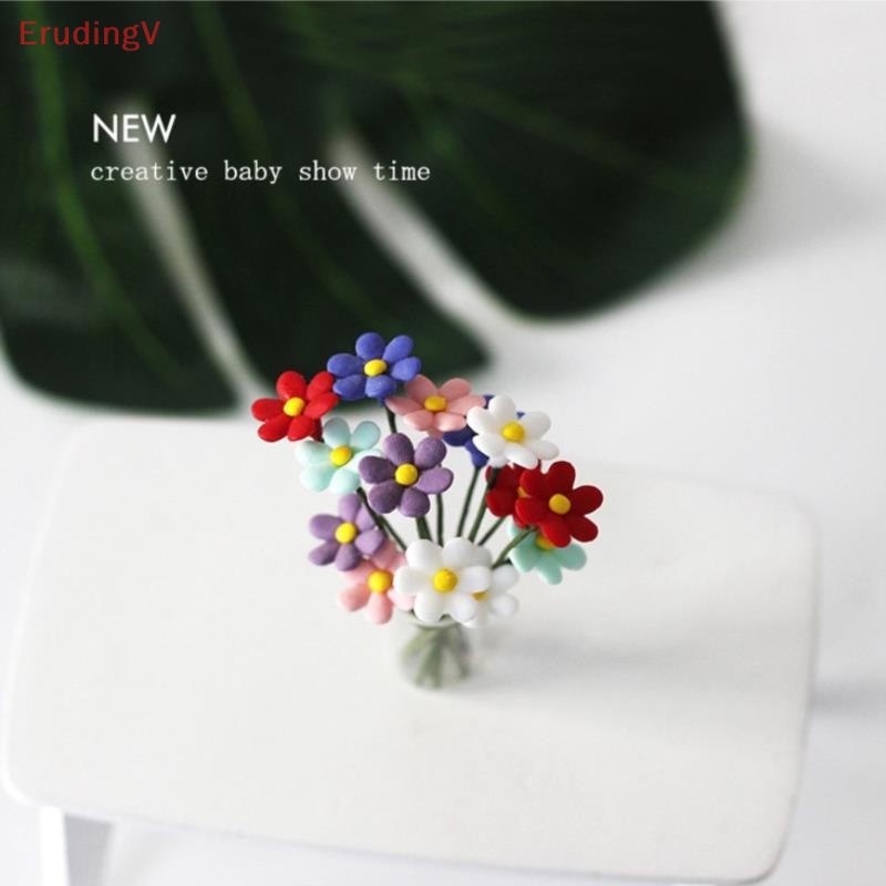 Bình Hoa Cúc Mini Dễ Thương Xinh Xắn Tỉ Lệ 1: 12 Dùng Để Trang Trí Nhà Búp Bê