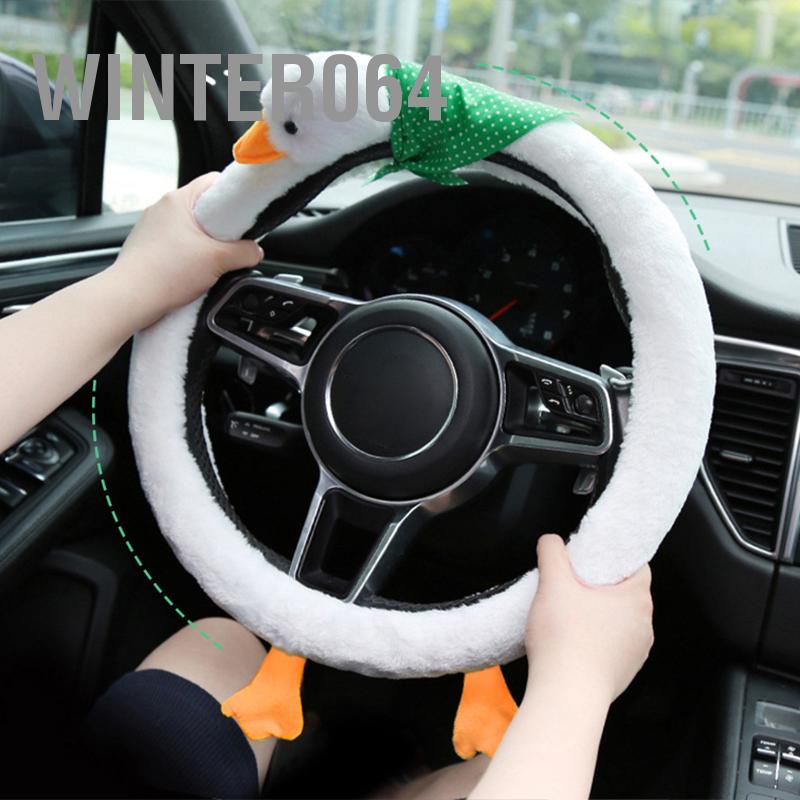 Winter064 Hoạt Hình Sang Trọng Bọc Vô Lăng Dễ Thương Chống Trơn Trượt Nội Thất Ô Tô Bảo Vệ Phụ Kiện