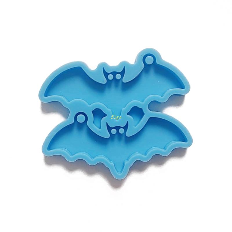 Set 2 Khuôn Silicone Làm Móc Khóa Hình Dơi Có Lỗ Tiện Dụng