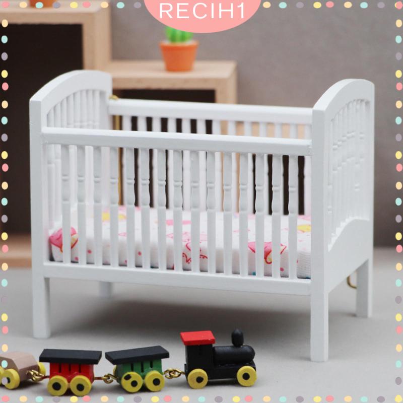 Mô Hình Nôi Em Bé Bằng Gỗ Tỉ Lệ 1: 12 Trang Trí Nhà Búp Bê