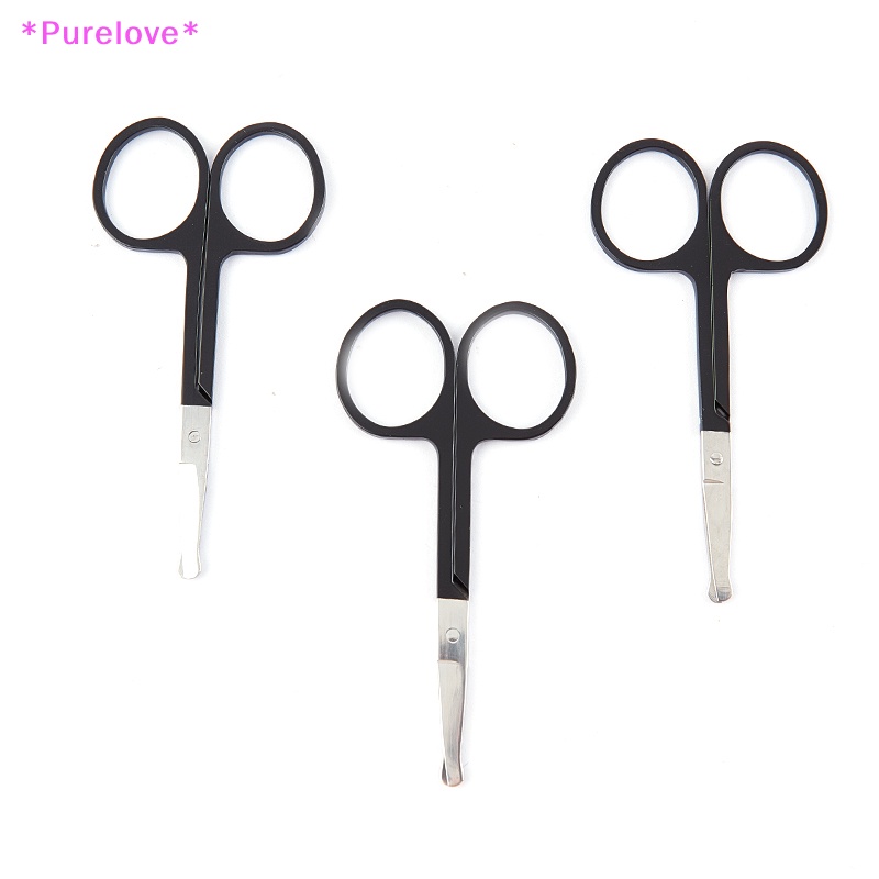 1 Dụng Cụ Tỉa Lông Mày Và Lông Mi Đầu Tròn Bằng Inox Tiện Dụng