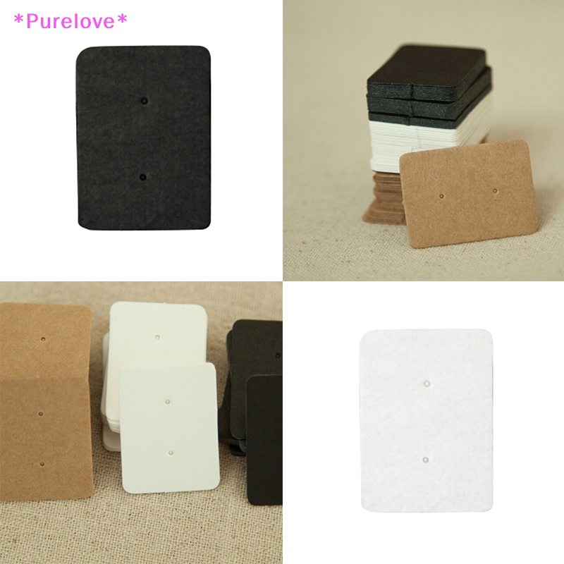 Set 50 Thẻ Treo Trưng Bày Bông Tai Bằng Giấy Kraft Tiện Dụng Mới