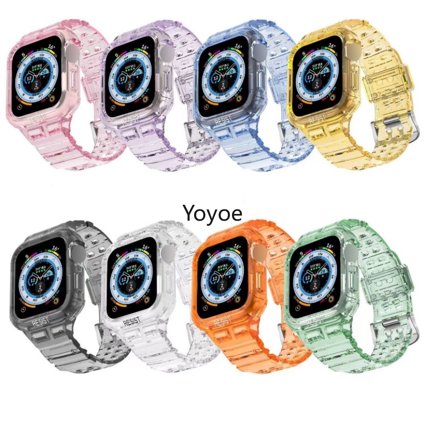 Bộ Dây Đeo + Vỏ Bọc Bằng TPU Cho Đồng Hồ Apple 49mm 45mm 41mm 44mm 40mm 38mm iwatch Series 1 2 3 4 5 SE 6 7 8 Ultra