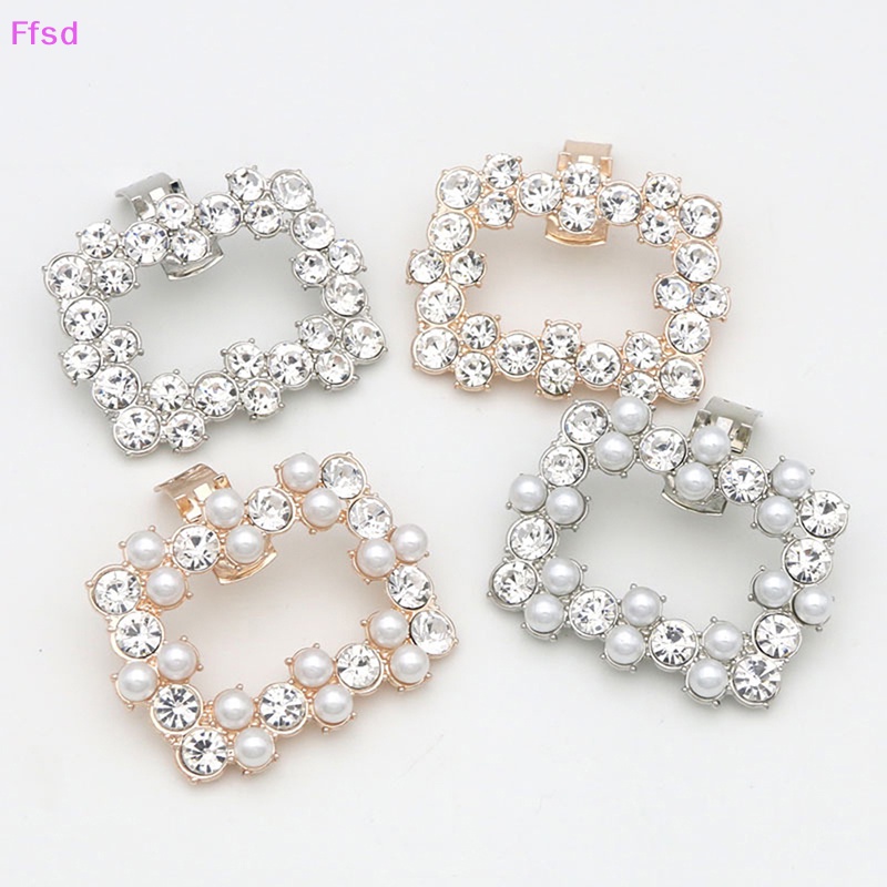 1 Kẹp Đính Đá Và Ngọc Trai Trang Trí Giày Cao Gót Cho Cô Dâu