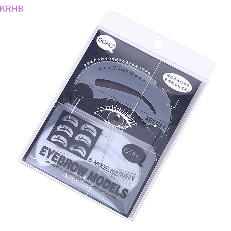 Khuôn Vẽ Lông Mày 6 Kiểu Tự Làm Chuyên Dụng Cho Trang Điểm