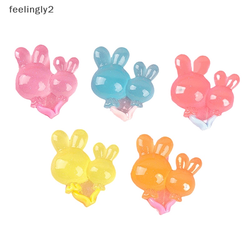 [Hàng Có Sẵn] Set 10 Bong Bóng Mini Hình Thỏ Dạ Quang Trang Trí Trong Bóng Tối (F)