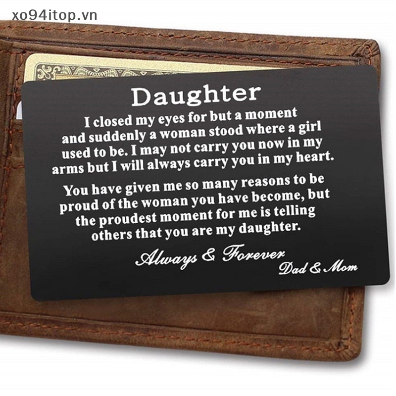 Xoitop Ví Đựng Thẻ Bằng Thép Không Gỉ Cho Husband Boyfriend Wife Girlfriend Valene Quà Tặng Sinh Nhật VN