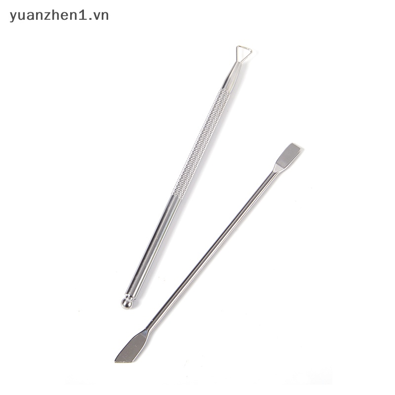 Bộ Dụng Cụ Làm Móng Bằng Thép Không Gỉ Hai Đầu Kèm Muỗng Tiện Dụng