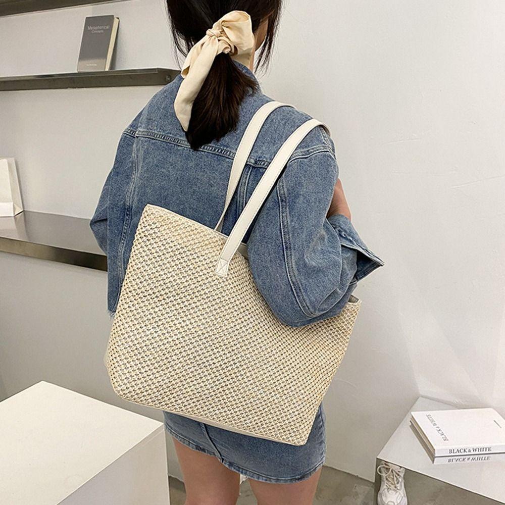 Túi Xách Đeo Vai Dung Tích Lớn Phong Cách Vintage Hàn Quốc Cho Nữ