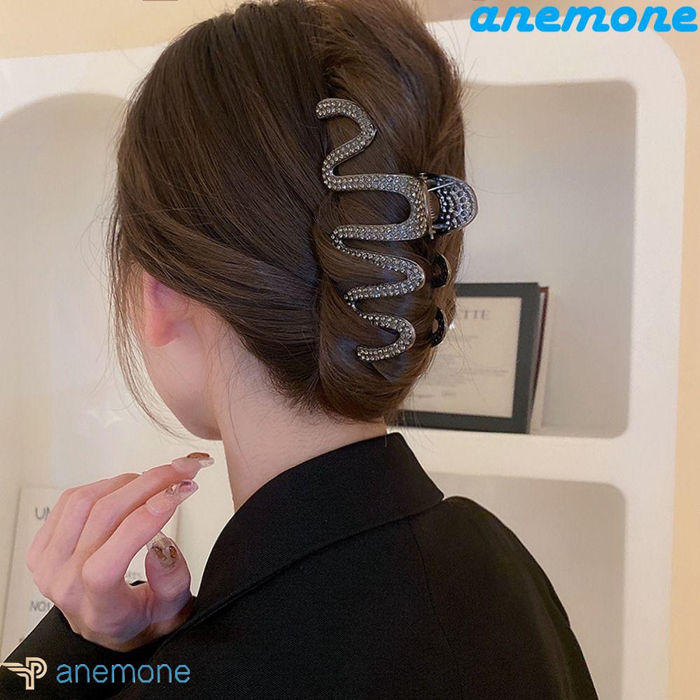 Phụ Kiện Trang Trí Hình Gợn Sóng Bằng Chất Liệu ANEMONE|Kẹp Tóc Càng Cua Họa Tiết Hình Học Phong Cách Vintage Ngọt Ngào Mới|Kẹp Tóc Đuôi Ngựa Cao Cấp Phong Cách Hàn Quốc
