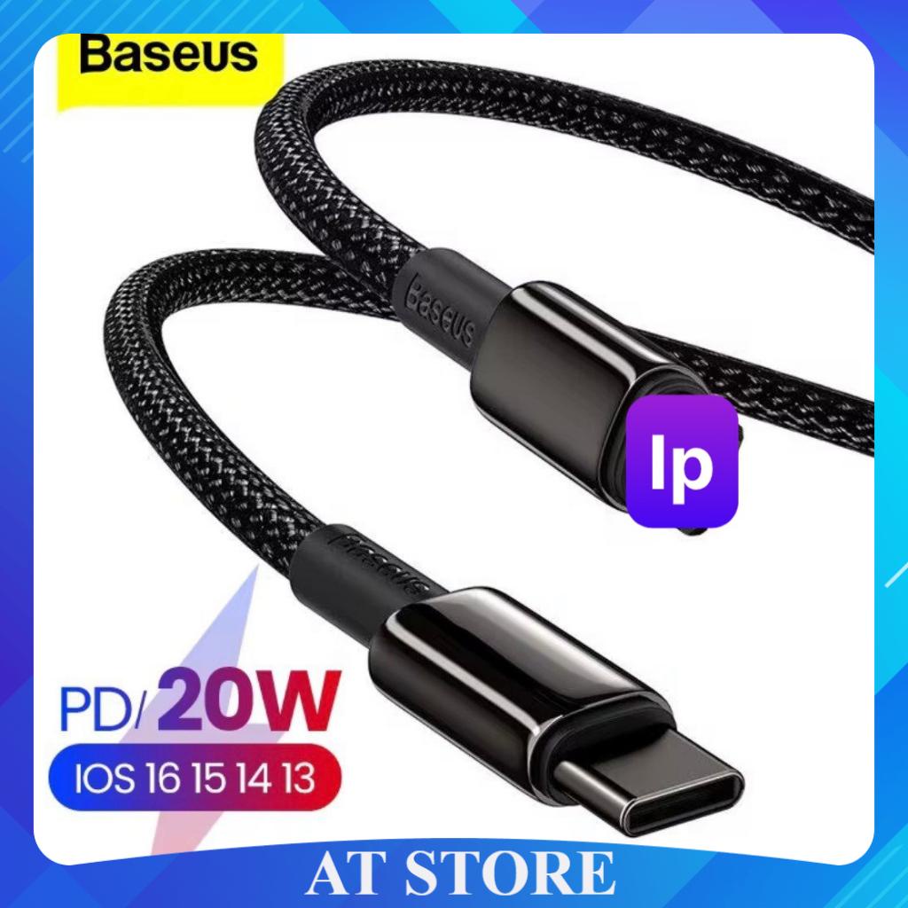 Cáp Sạc Nhanh LN PD20W Baseus Tungsten Gold Chính Hãng - Cáp Sạc Dây Dù Cho IP