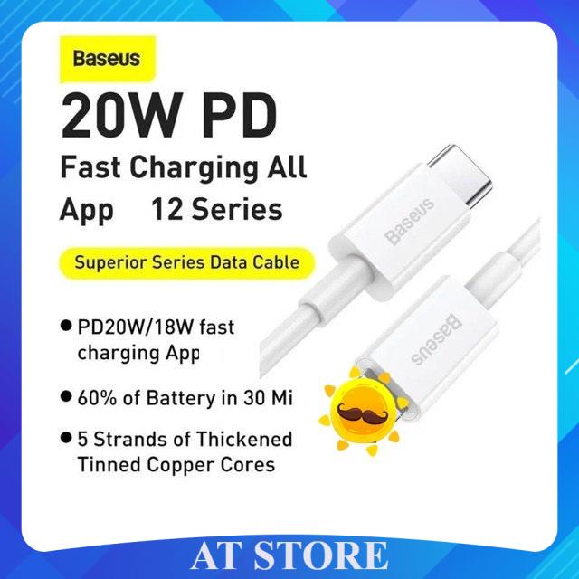 Cáp Sạc Nhanh TypeC To Sét  Baseus PD3 20W Chính Hãng Cho Ip