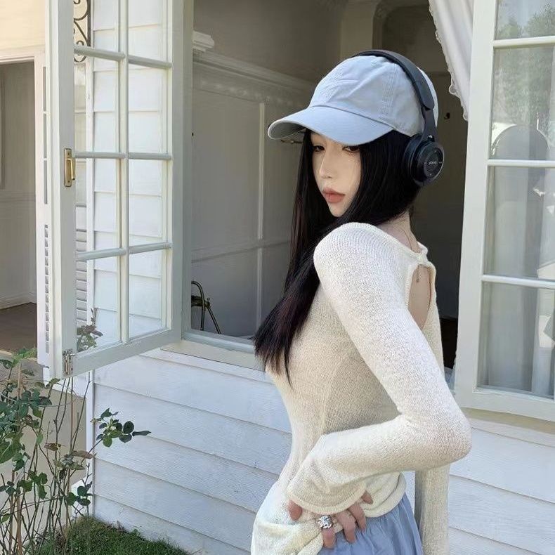 Áo Dệt Kim Mỏng Tay Dài Chống Nắng Phong Cách Thời Trang Mùa Xuân Mới 2023 Cho Nữ