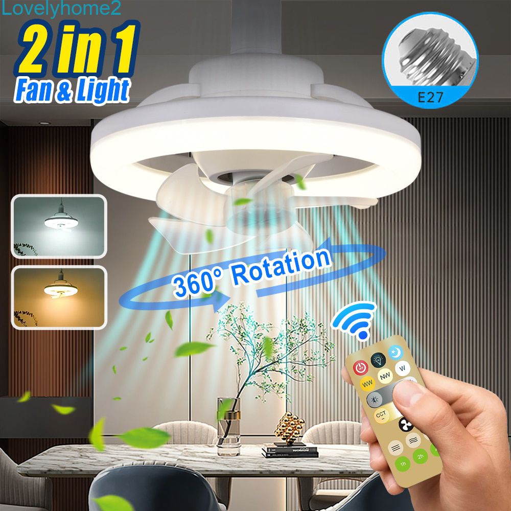 25Cm 30W Thông Minh Quạt Trần Người Hâm Mộ Với Ánh Sáng Điều Khiển Từ Xa 3-Bánh Có Thể Điều Chỉnh Phòng Ngủ Quạt Đèn Im Lặng E27 Ánh Sáng