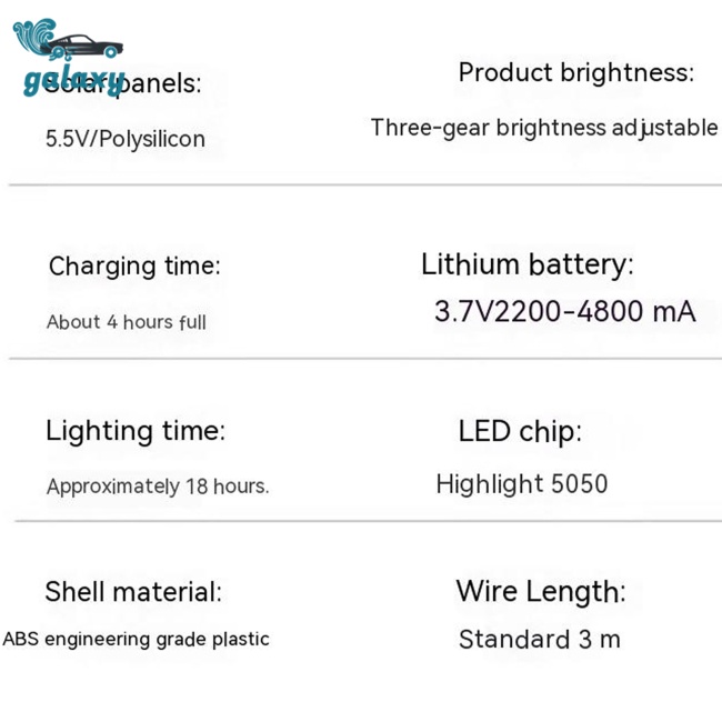 Galaxy Đèn Năng Lượng Mặt Trời Chống Thấm Nước Có Điều Khiển Từ Xa Trang Trí Gara Sân Vườn