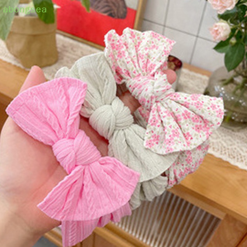 Set 3 Băng Đô Đan Len Co Giãn Xinh Xắn Cho Bé Gái