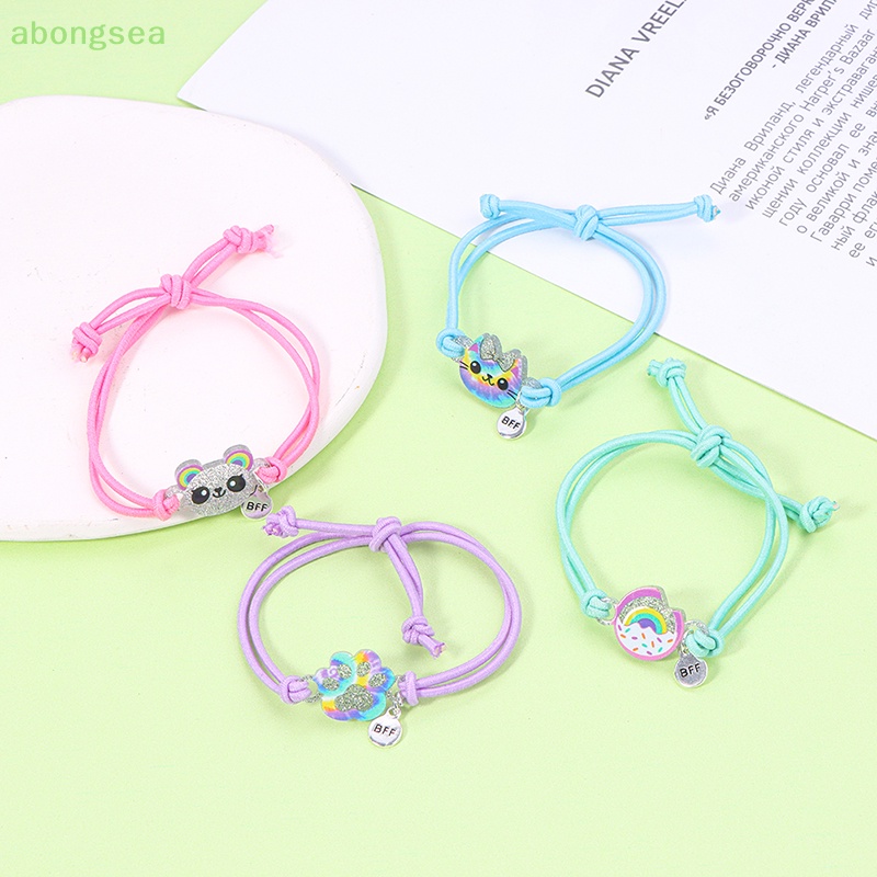 Set 4 Vòng Tay Dây Mặt Hoạt Hình Dễ Thương