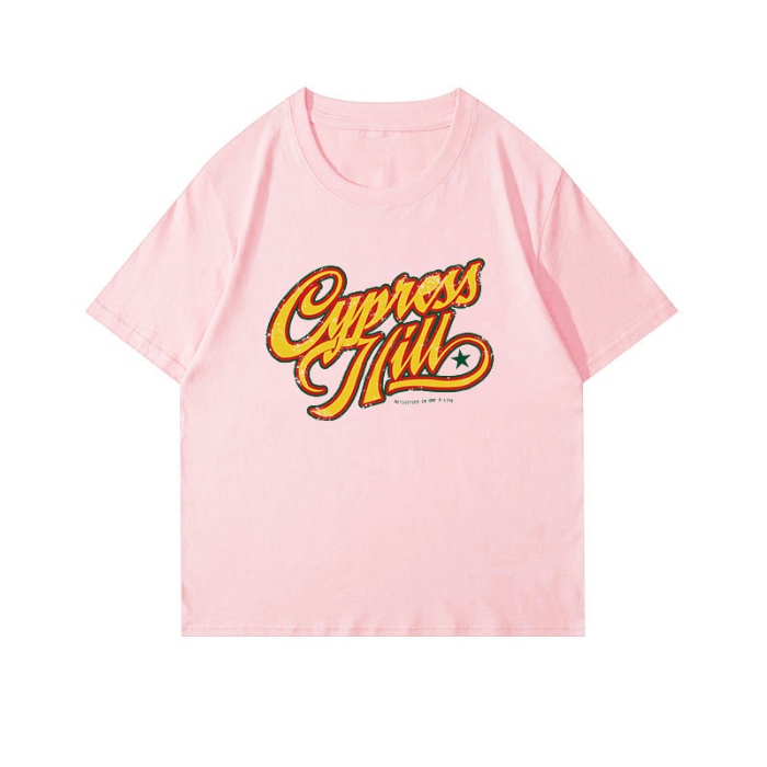 Áo Thun 100% Cotton Tay Ngắn Cổ Tròn In Họa Tiết Phong Cách Hàn Quốc Cho Nữ