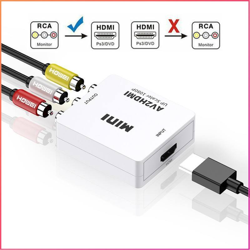 Bộ chuyển đổi âm thanh video AV2HDMI Cổng USB RCA/ AV to HDMI AV/ 1080P CVBS tổng hợp sang HDMI