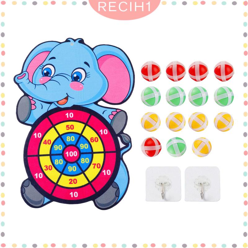 Bộ Trò Chơi Mục Tiêu Dính Kèm 15 Quả Bóng Dính Họa Tiết Hoạt Hình Vui Nhộn Cho Tiệc Bãi Biển