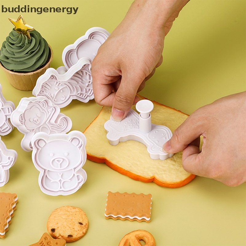 Bộ 4 Khuôn Cắt Bánh Quy Hình Động Vật Hoạt Hình Dễ Thương Cho Bé