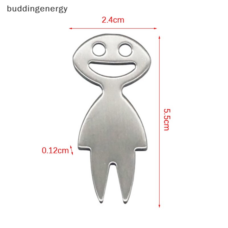 Set 1 / 5 Nĩa Ăn Trái Cây / Tráng Miệng Bằng Thép Không Gỉ Kiểu Dáng Hoạt Hình Dễ Thương Cho Bé